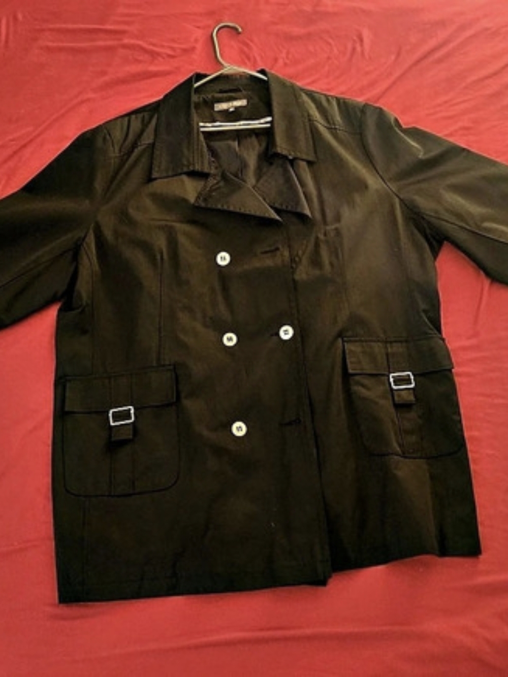 Jones New York Women's Black Trench Coat